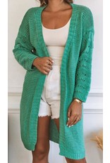 LATA Ocean Green Knit Cardigan