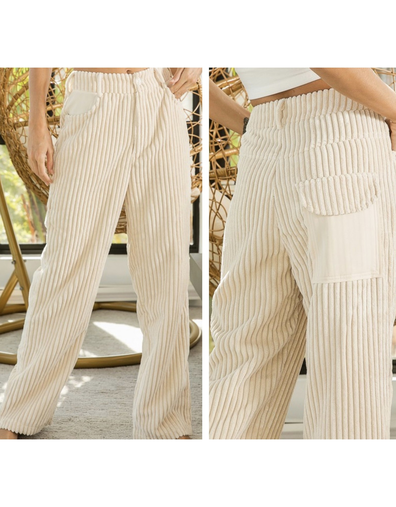 LATA Corduroy Wide Leg Pants