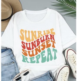 LATA Sunrise, Sunburn, Sunset, Repeat Graphic Tee