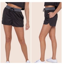 Mono b micro-perforated track shorts with split side hem AP-B0386