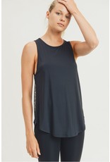 Mono b floral mesh cutout back athleisure tank