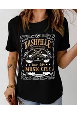 LATA Nashville black guitar print tee