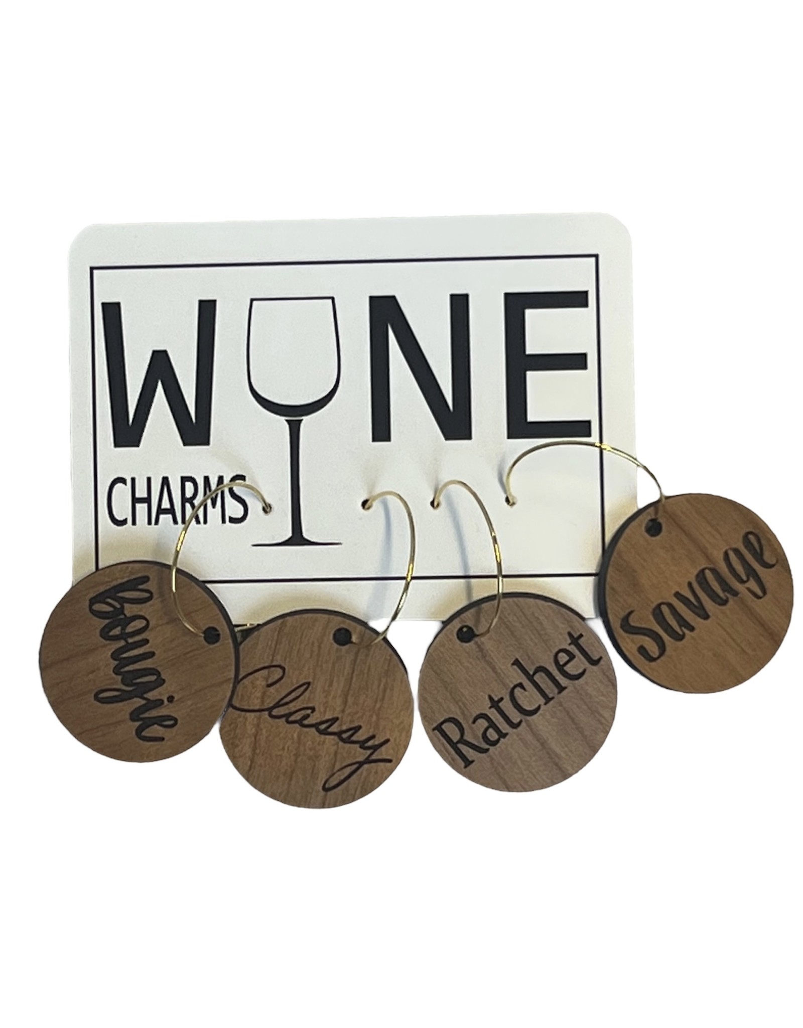 LATA Wooden Wine Charms