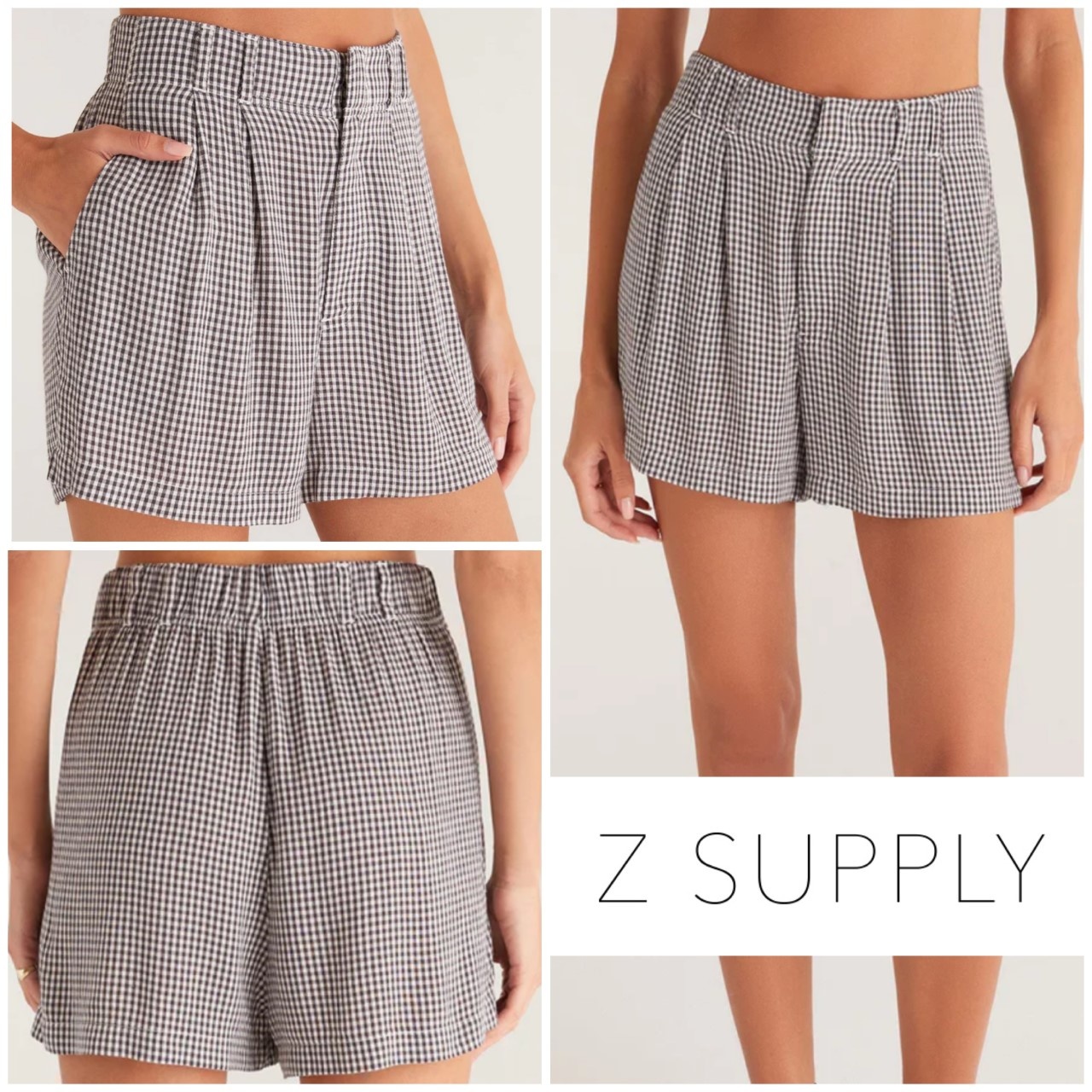Z Supply Farrah Gingham Shorts - LA Trends Addict