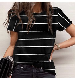 LATA Black and white stripe tee