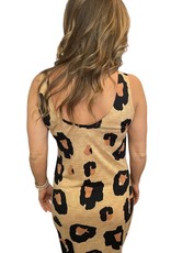 LATA Leopard sleeveless maxi dress