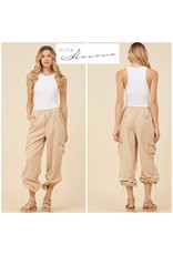 Vintage havana Vintage Havana Khaki Soft Sueded Parachute Pant MP373 Vintage havana Vintage Havana Khaki Soft Sueded Parachute Pant MP373