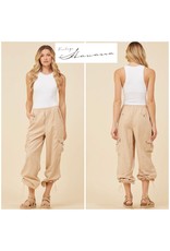 Vintage havana Vintage Havana Khaki Soft Sueded Parachute Pant MP373