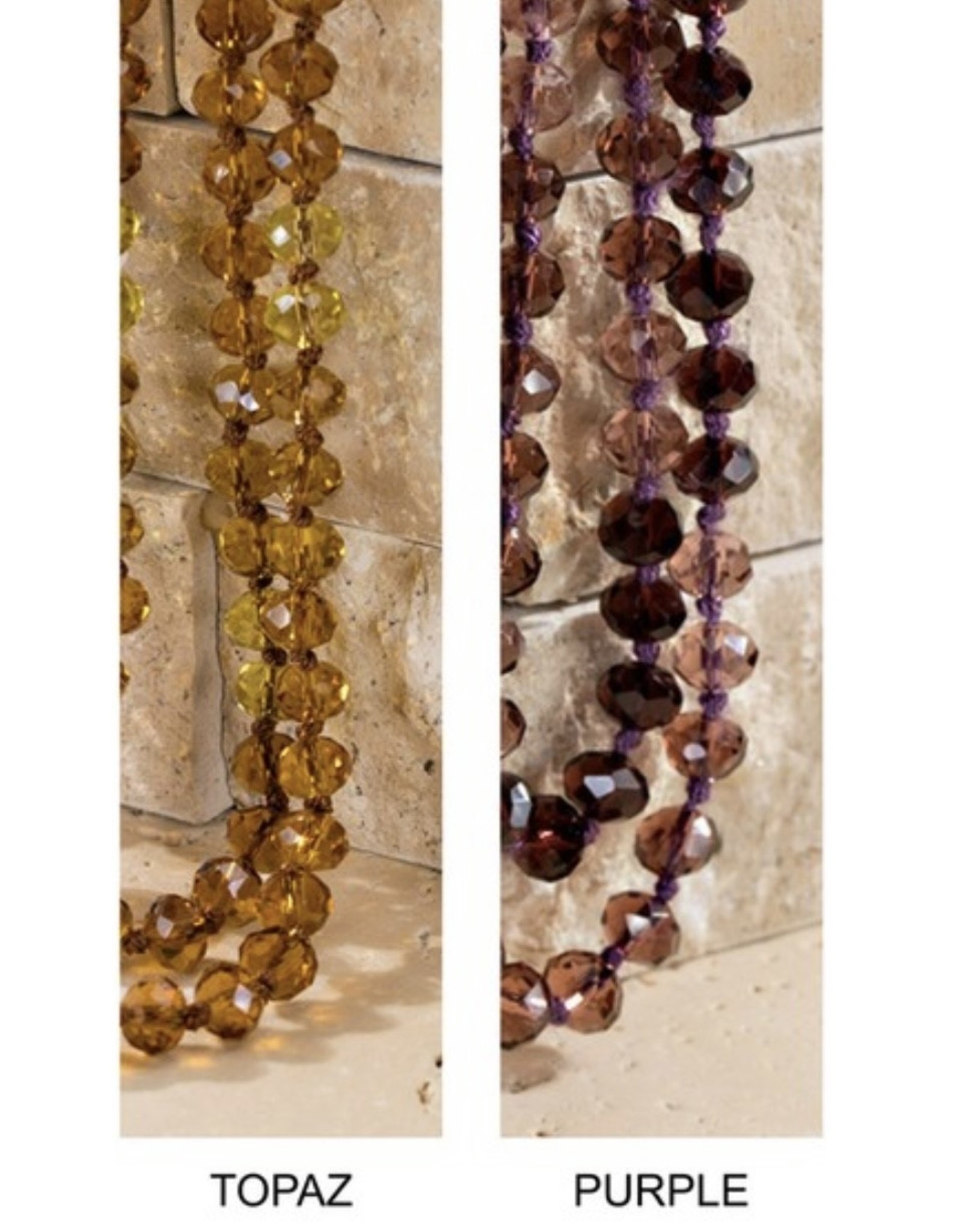LATA Necklaces with faceted glass beads
