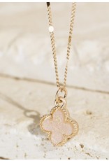 LATA Necklace with clover druzy design