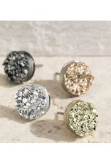 LATA Earrings in round druzy style