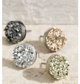 LATA Earrings in round druzy style