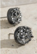 LATA Earrings in round druzy style