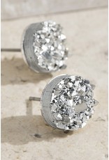 LATA Earrings in round druzy style