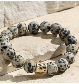 LATA Bracelet natural stone beaded stretch design