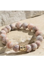 LATA Bracelet natural stone beaded stretch design