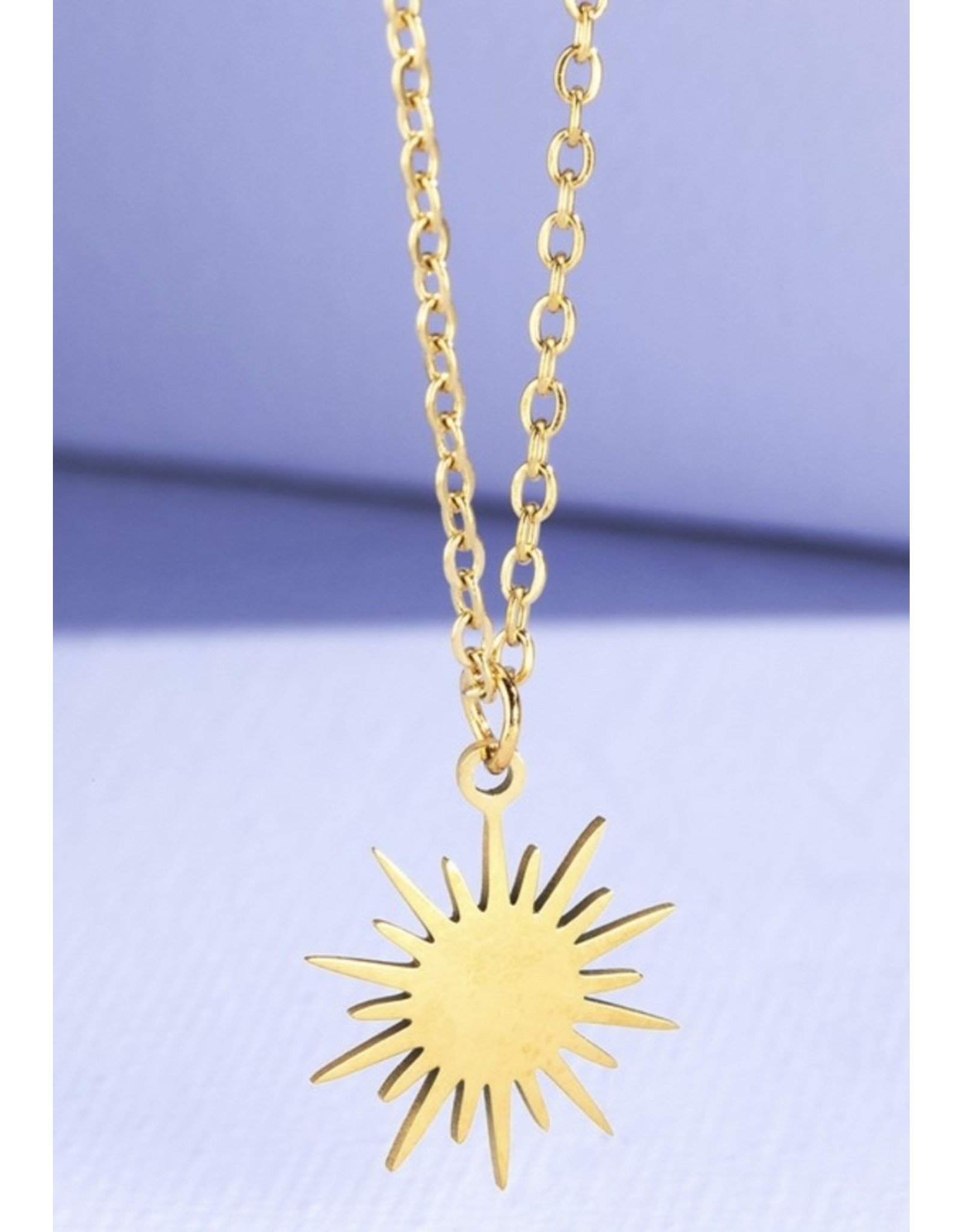 LATA Necklace dainty sun charm design