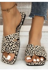 LATA Trendy "H" slip on leopard shoe