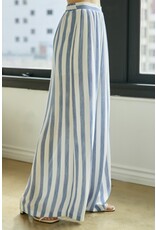 LATA Blue stripe wide leg pants