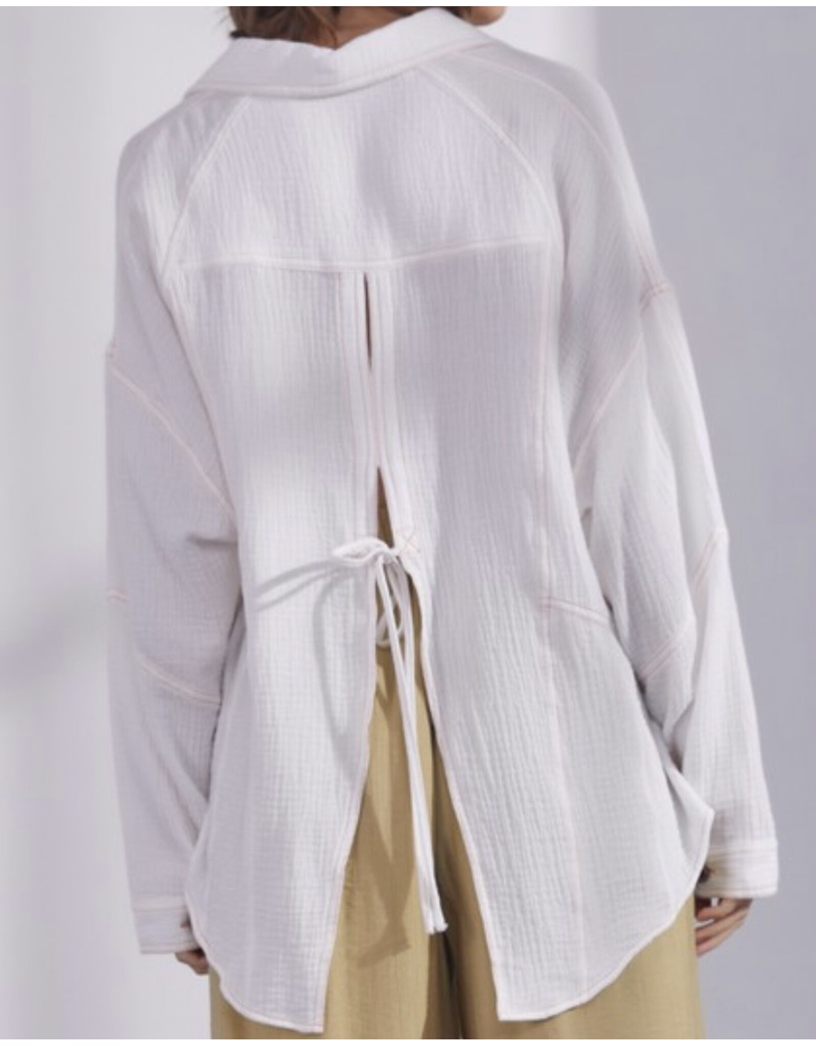 LATA Woven cut out shirt