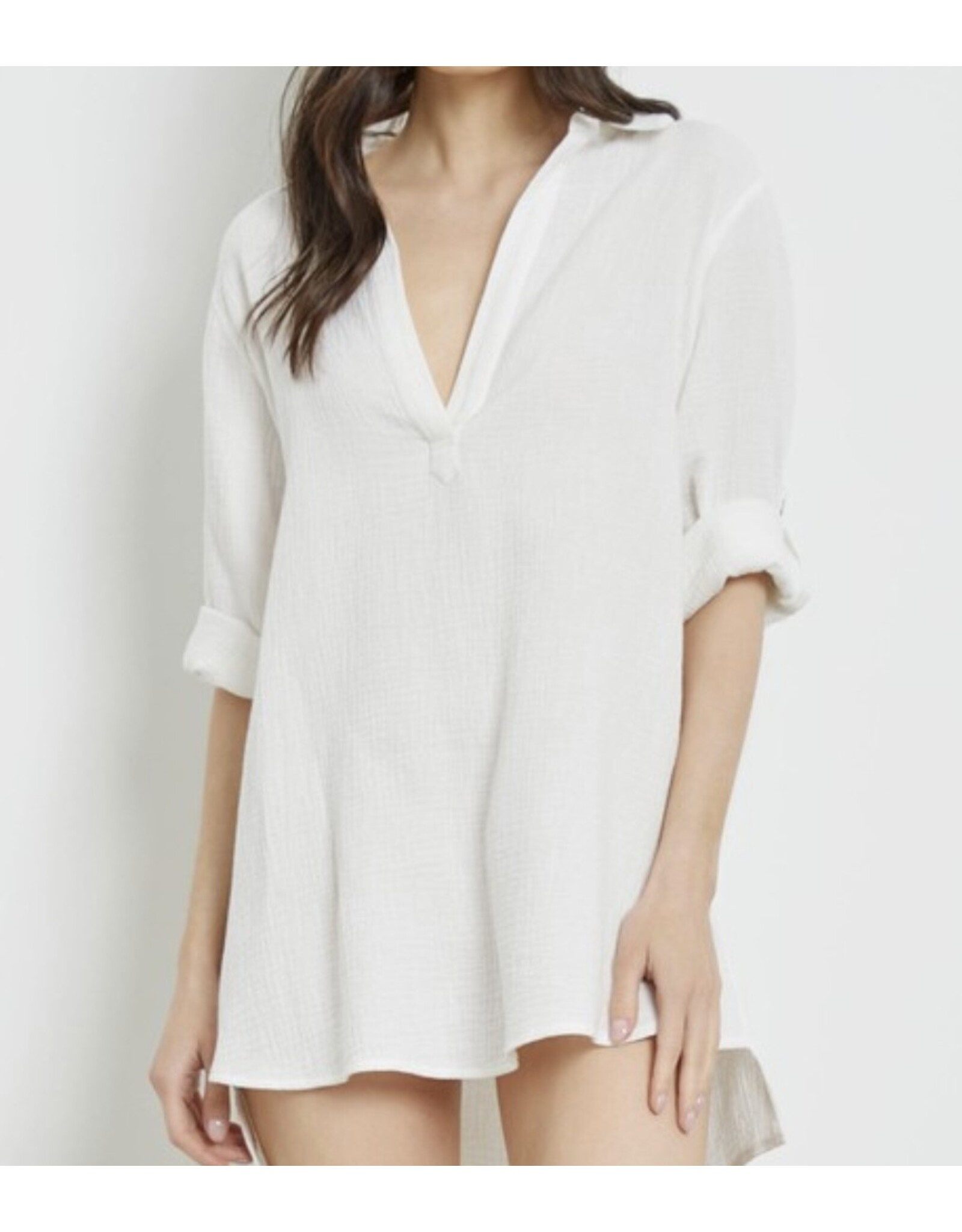 LATA White shirt dress