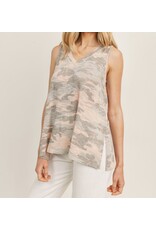 Cherish pink camo tank top