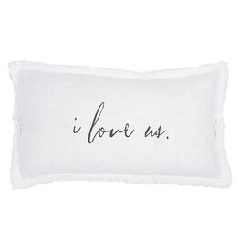Face to Face Rectangle Sofa Pillow - I Love Us