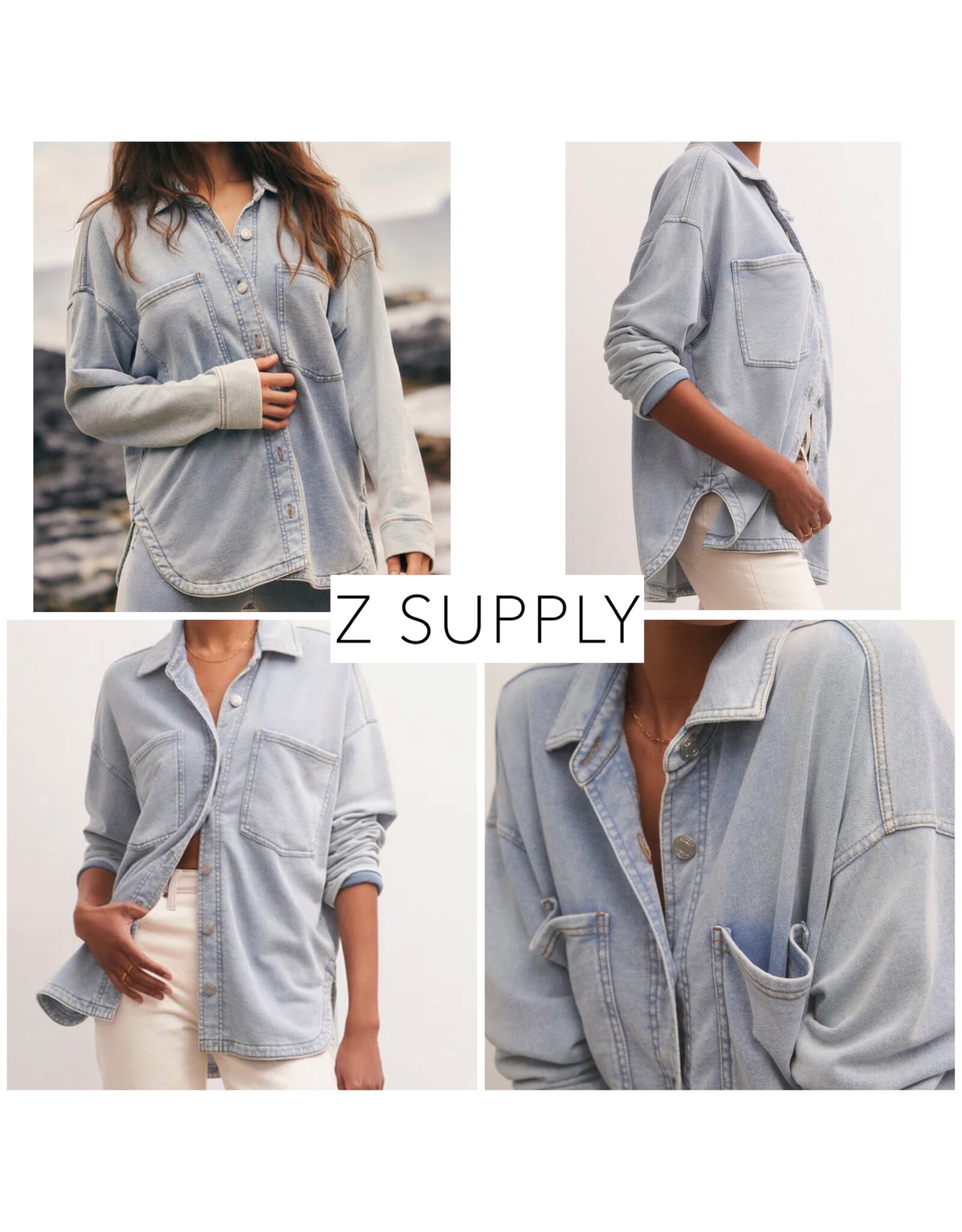 Z Supply Z Supply All Day Knit Denim Jacket ZJ231161