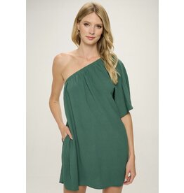 One shoulder midi dress