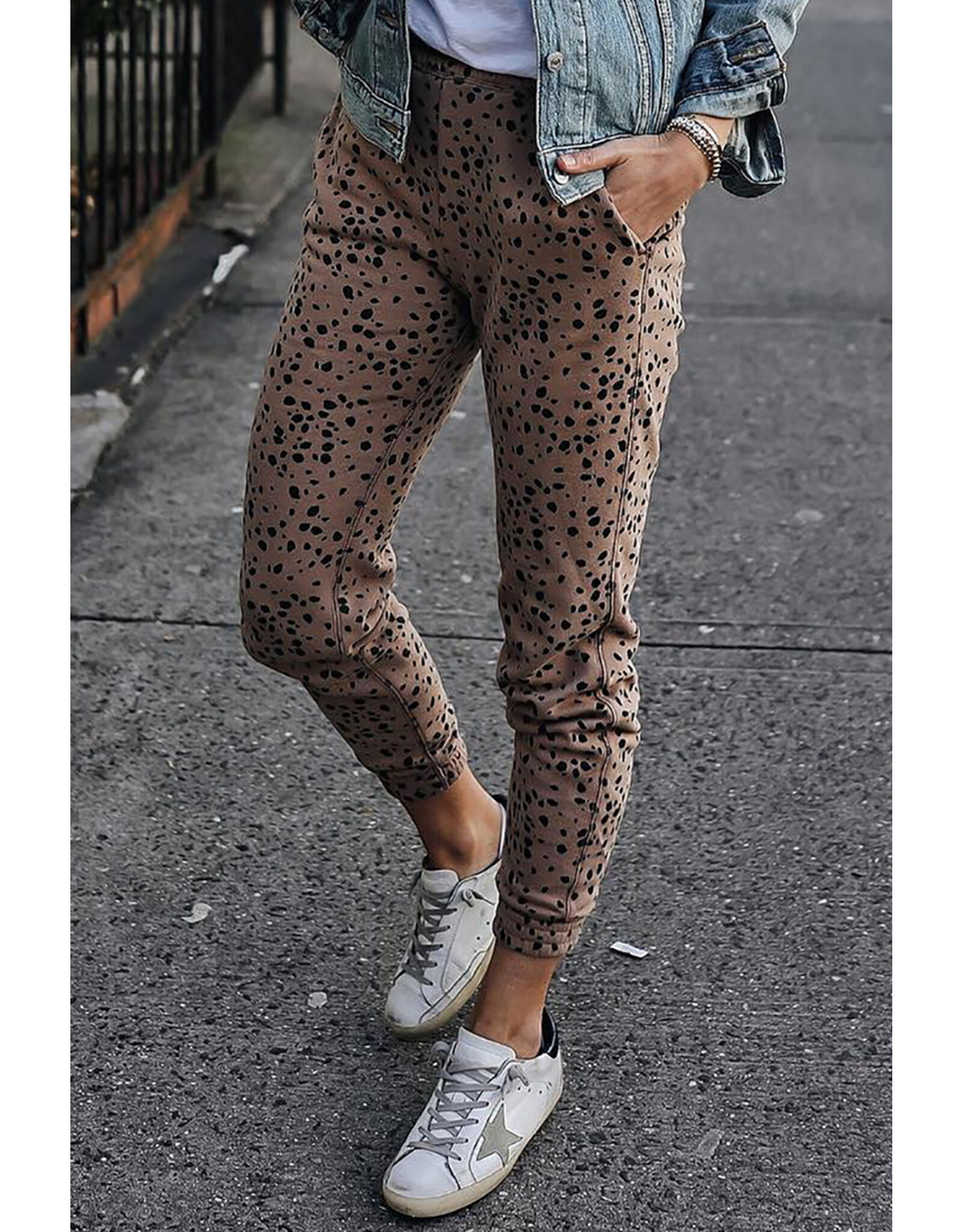 LATA Leopard print skinny pants