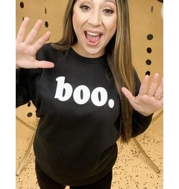 LATA boo puff magic black sweatshirt