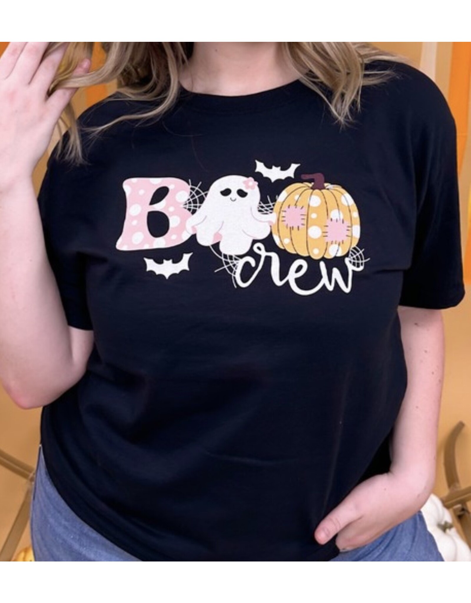 LATA Boo crew black  t-shirt