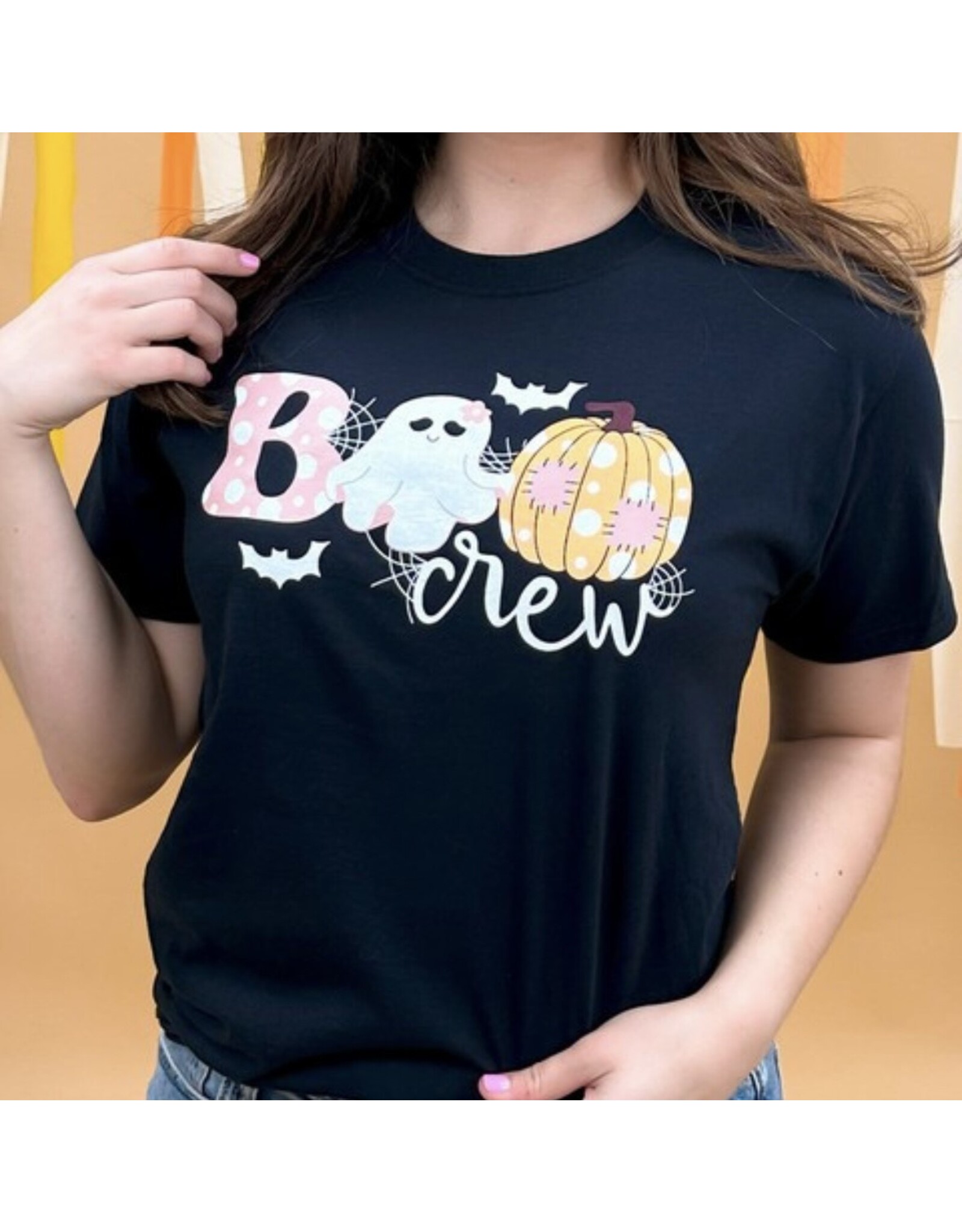 LATA Boo crew black  t-shirt