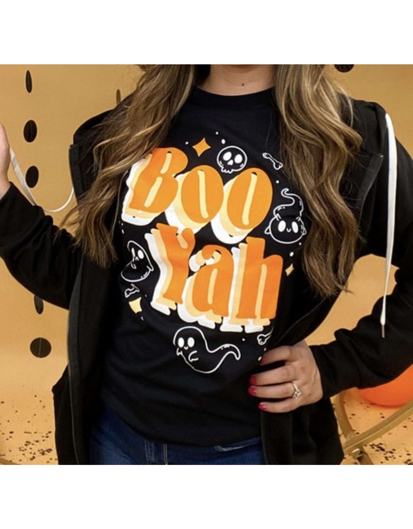 LATA Boo Yah Halloween black t-shirt
