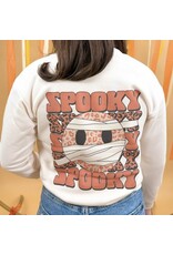 LATA Spooky Leopard Smiley Sweatshirt