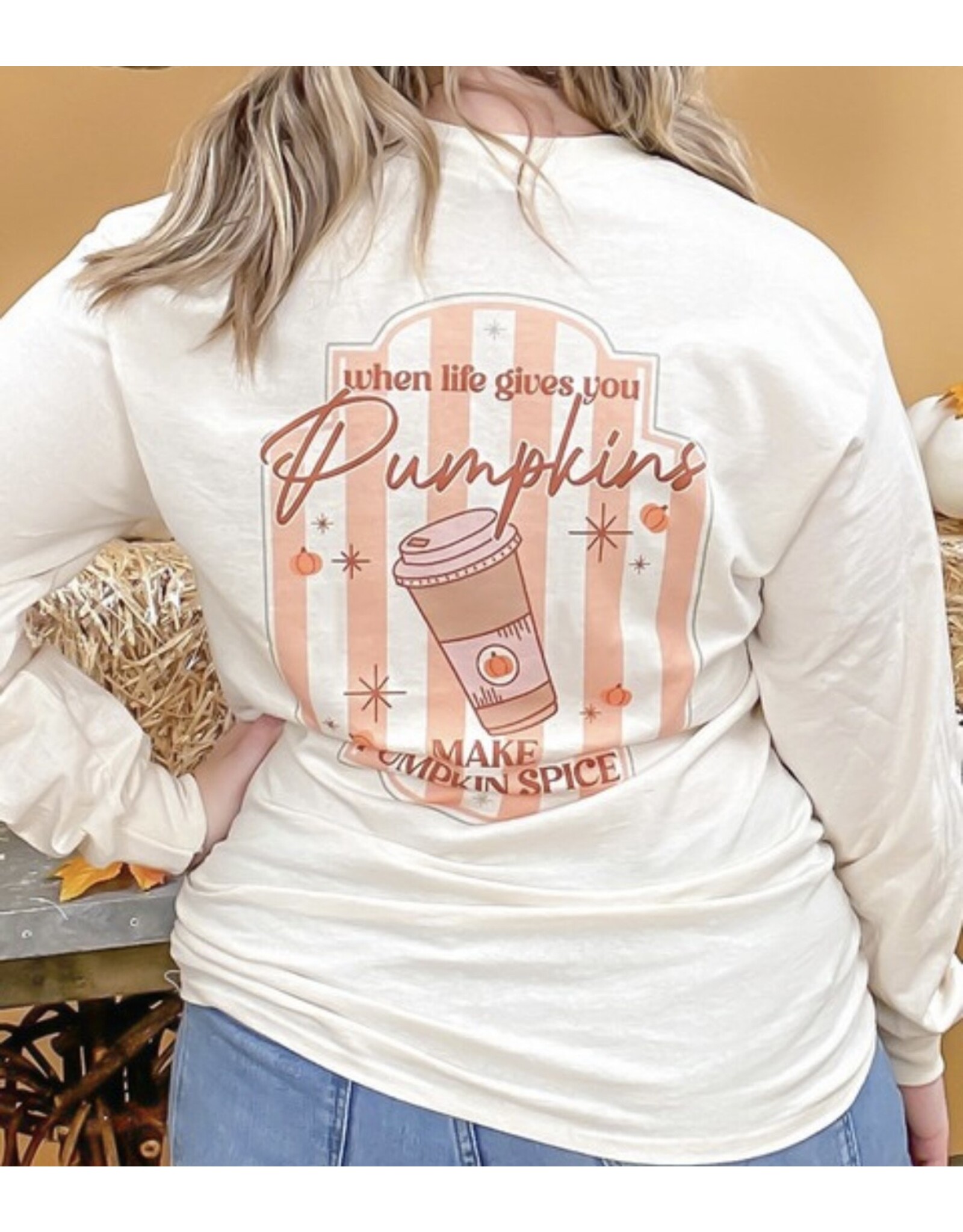 LATA Pumpkin Spice Long Slv Tee