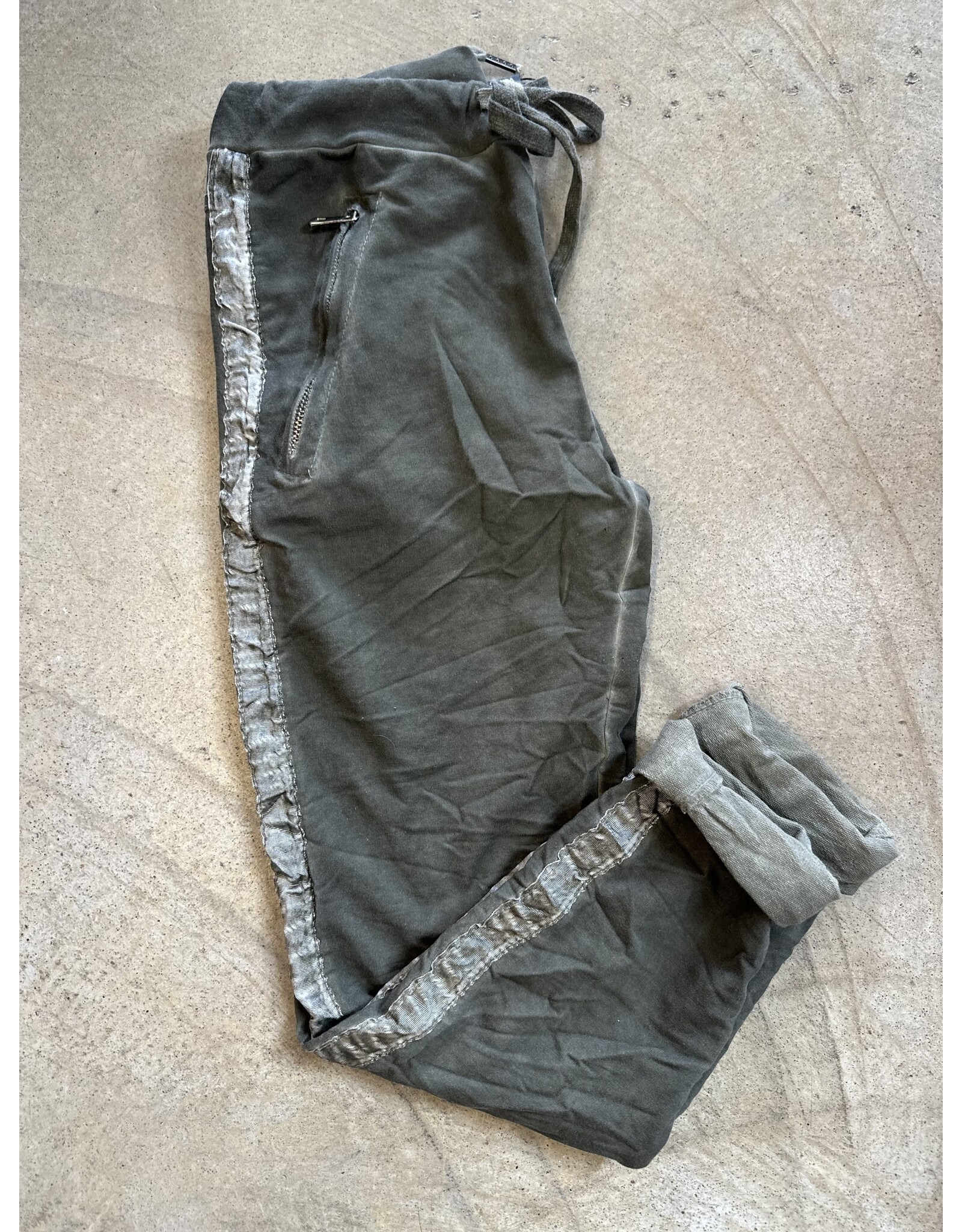 LATA Lurex crinkle joggers
