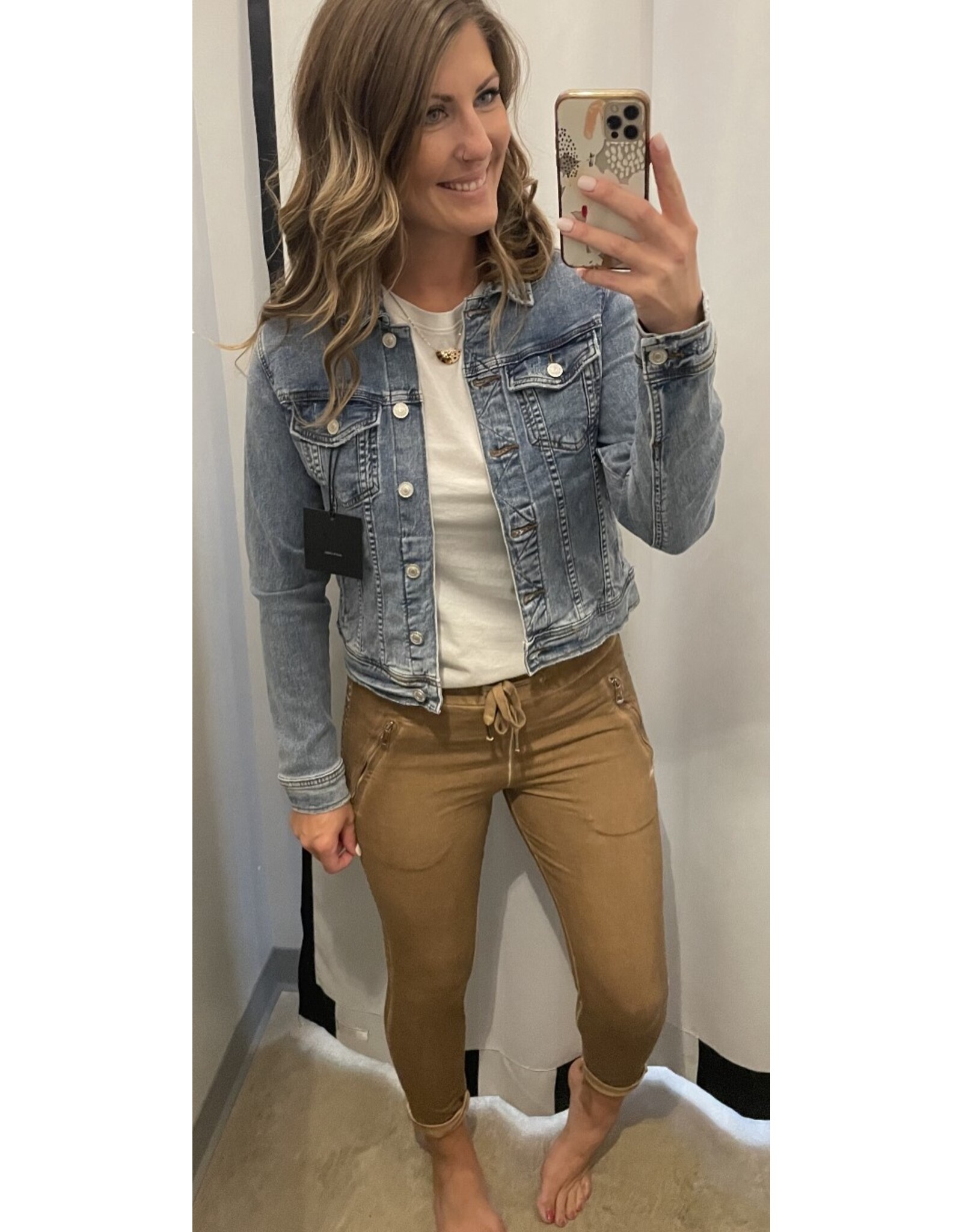 LATA Lurex crinkle joggers