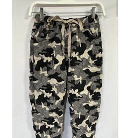 LATA Lurex crinkle print jogger