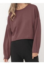 Cropped sweatshirt w/ darts