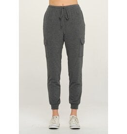 Charcoal cargo jogger pants