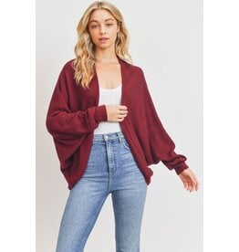 Burgundy long sleeve cardigan