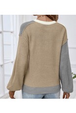LATA Colorblock Patchwork Sweater