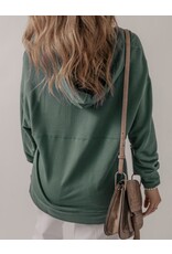 LATA Sea Green v neck drawstring hoodie