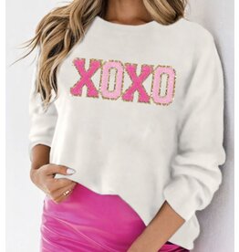 LATA White XOXO Sweater