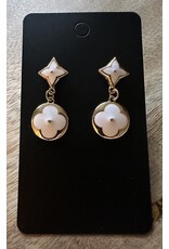 Designer look drop earrings