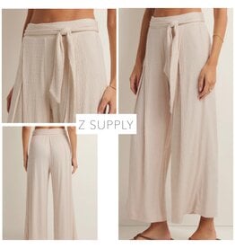 Z Supply Isla Pucker Knit Pant Whispering White