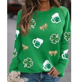 LATA St Patrick Sequin Patch Sweatshirt