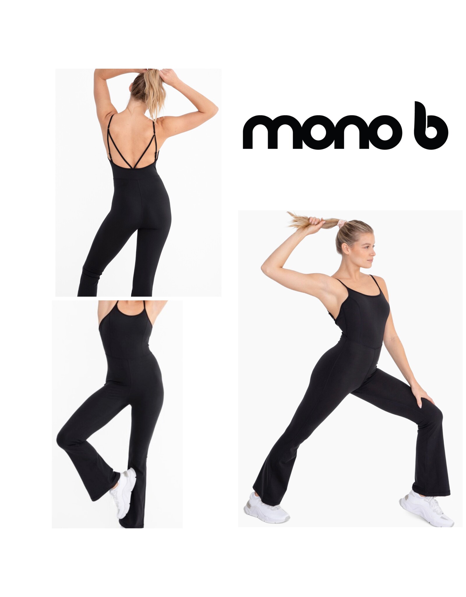 mono b Sleeveless flared jumpsuit