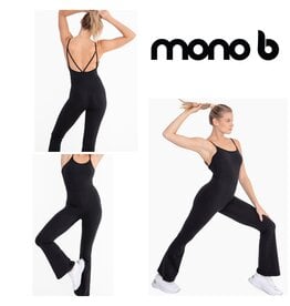 mono b Sleeveless flared jumpsuit